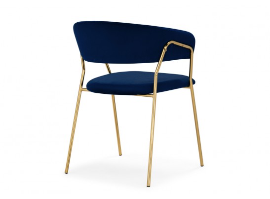 Стул на металлокаркасе Kamelia 1 dark blue / gold в Каменске-Уральском