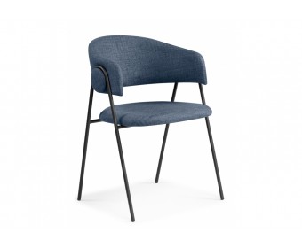 Стул на металлокаркасе Криспиан синий / черный