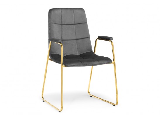 Стул на металлокаркасе Lana dark grey / gold в Каменске-Уральском