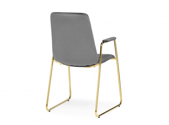 Стул на металлокаркасе Lana dark grey / gold в Каменске-Уральском