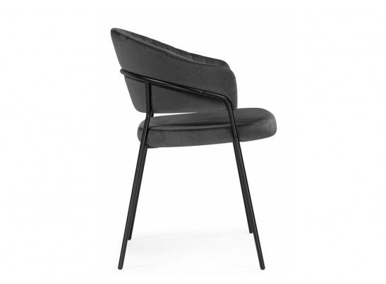 Стул на металлокаркасе Лео темно-серый (H-15) / черный в Каменске-Уральском