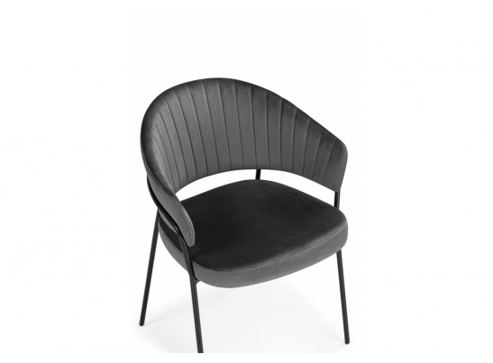 Стул на металлокаркасе Лео темно-серый (H-15) / черный в Каменске-Уральском