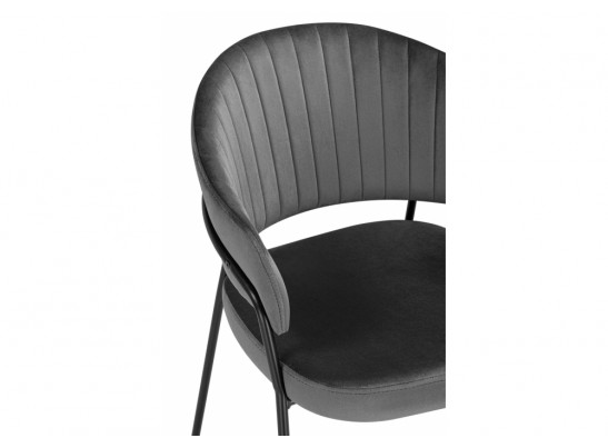 Стул на металлокаркасе Лео темно-серый (H-15) / черный в Каменске-Уральском