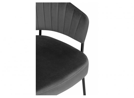 Стул на металлокаркасе Лео темно-серый (H-15) / черный в Каменске-Уральском