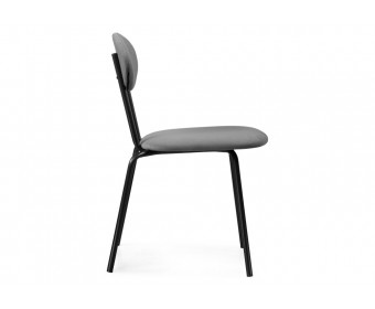 Стул на металлокаркасе Мареон катания сильвер / черный матовый