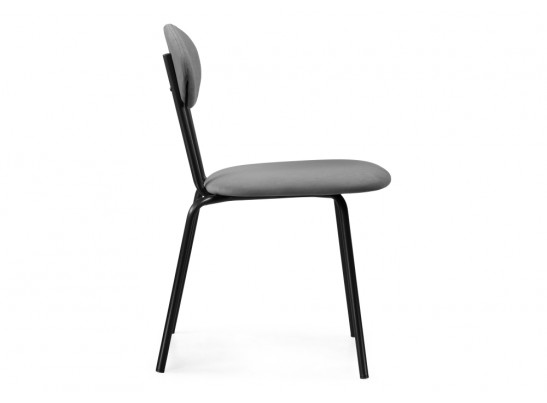 Стул на металлокаркасе Мареон катания сильвер / черный матовый в Каменске-Уральском