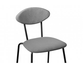 Стул на металлокаркасе Мареон катания сильвер / черный матовый