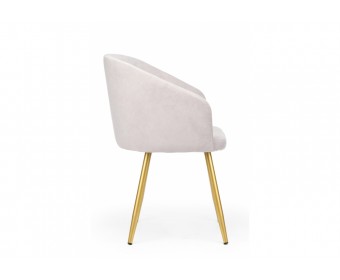 Стул на металлокаркасе Монер светло-серый (glory 36) / золотой