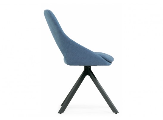 Стул на металлокаркасе Оливер крутящийся синий / черный в Каменске-Уральском