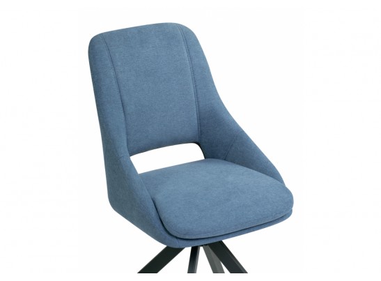 Стул на металлокаркасе Оливер крутящийся синий / черный в Каменске-Уральском