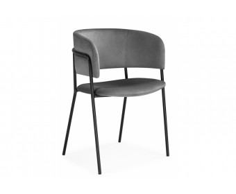 Стул на металлокаркасе Осло темно-серый (H-15) / черный