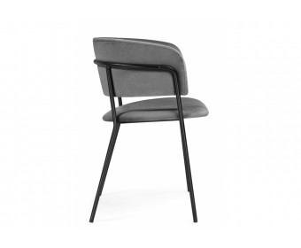 Стул на металлокаркасе Осло темно-серый (H-15) / черный