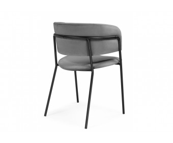 Стул на металлокаркасе Осло темно-серый (H-15) / черный