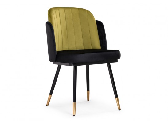 Стул на металлокаркасе Penelopa black / hakki / black / gold в Каменске-Уральском
