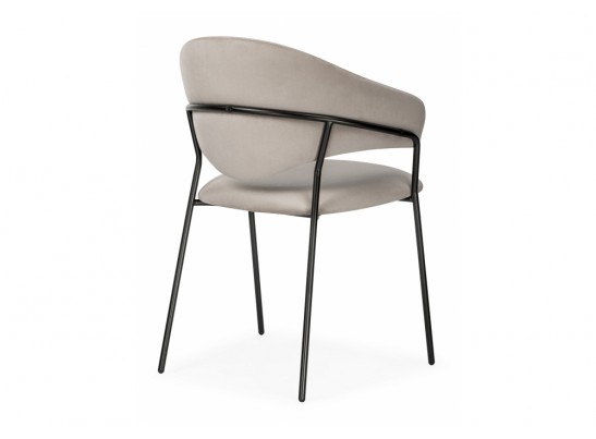 Стул на металлокаркасе Рансол дымчатый / черный глянец в Каменске-Уральском