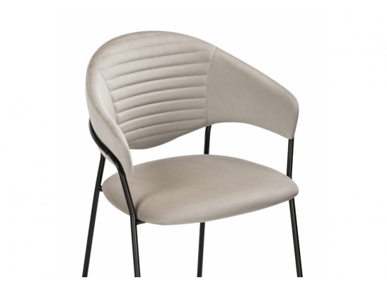 Стул на металлокаркасе Рансол дымчатый / черный глянец в Каменске-Уральском