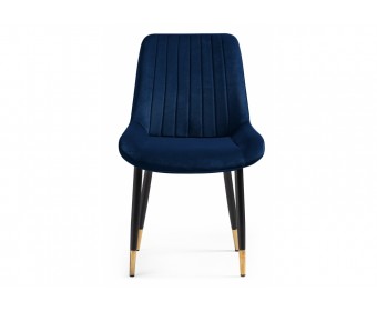 Стул на металлокаркасе Seda 1 dark blue / gold / black