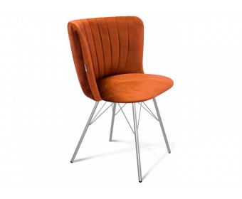 Стул на металлокаркасе SHT-ST36-1/S37 песчаная буря / хром лак