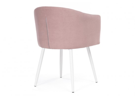 Стул на металлокаркасе Валета пыльно-розовый / белый каркас в Каменске-Уральском