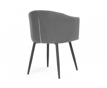 Стул на металлокаркасе Валета темно-серый / черный