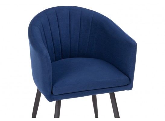 Стул на металлокаркасе Валета темно-синий / черный в Каменске-Уральском