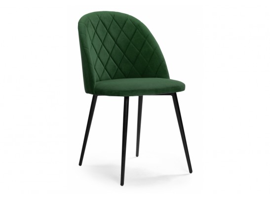 Стул на металлокаркасе Зест темно-зеленый / черный глянец в Каменске-Уральском