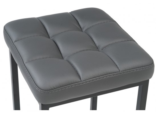 Табурет Байя кожзам темно-серый / черный матовый в Каменске-Уральском