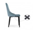Стул на металлокаркасе Kora light blue / black