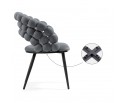 Стул на металлокаркасе Ball dark gray / black в Каменске-Уральском