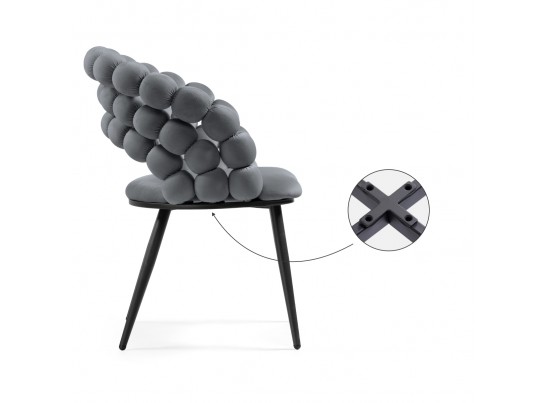 Стул на металлокаркасе Ball dark gray / black в Каменске-Уральском
