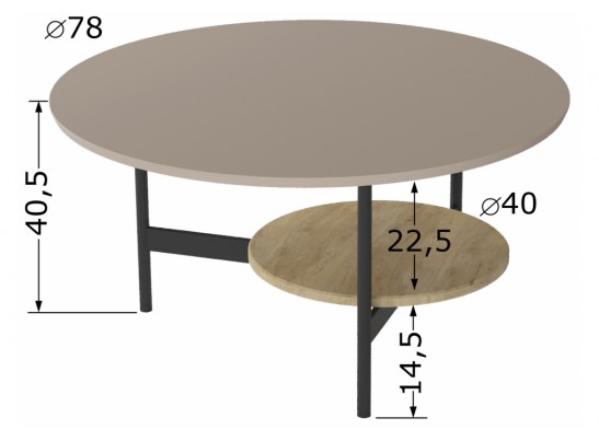Журнальный стол Калифорния Марио Капучино/дуб сонома в Каменске-Уральском