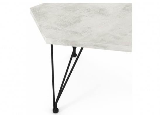 Журнальный столик SHT-CT35 хромикс белый / черный муар в Каменске-Уральском