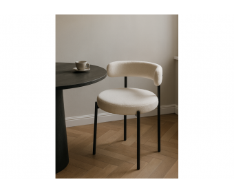 Стул на металлокаркасе Rudi white / black