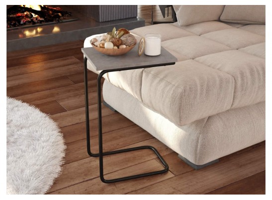Журнальный столик Sheffilton SHT-CT9 бетон чикаго светлый / черный муар в Каменске-Уральском