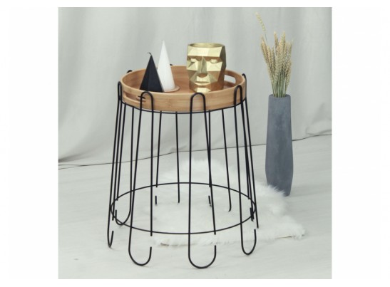 Сервировочный столик Sheffilton SHT-CT26 прозрачный лак / черный муар в Каменске-Уральском