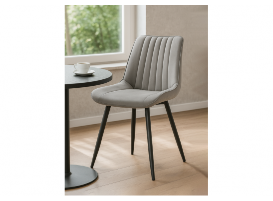 Стул на металлокаркасе Вейв светло-серый (hl 63) / 10К черный каркас в Каменске-Уральском