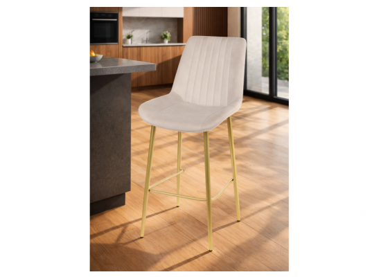 Полубарный стул Седа 360 бежевый (zd 210) / золотой в Каменске-Уральском