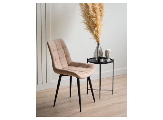 Стул на металлокаркасе Челси 360 К бежевый (zd 210) / черный в Каменске-Уральском