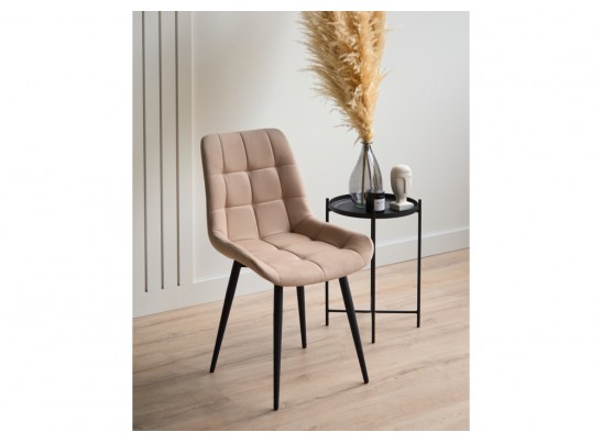 Стул на металлокаркасе Челси 360 К бежевый (zd 210) / черный в Каменске-Уральском