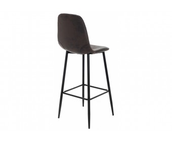 Барный стул Drop black / dark brown