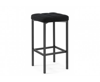 Барный стул Лофт микровелюр катания блэк / черный матовый