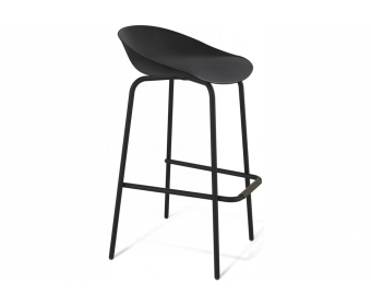 Барный стул SHT-ST19/S29 пластиковый черный / черный муар