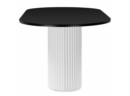 Деревянный стол Барон О 200 х 90 черная пленка шагрень / белый в Каменске-Уральском