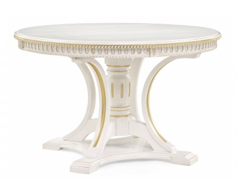 Деревянный стол Нозеан белый / золото