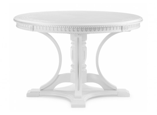 Деревянный стол Нозеан круглый белый / серебро в Каменске-Уральском