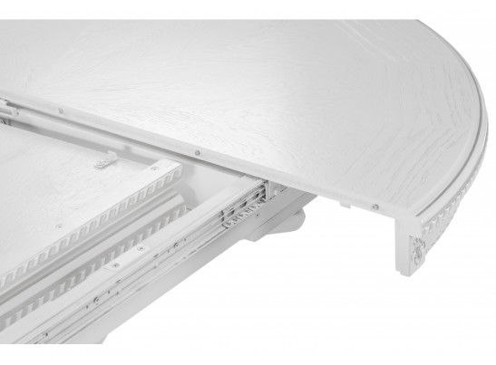 Деревянный стол Нозеан круглый белый / серебро в Каменске-Уральском