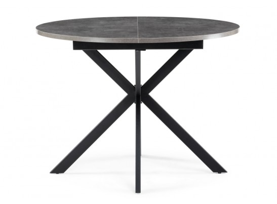 Деревянный стол Сурео 2 100(135)х100х77 камень темный / черный в Каменске-Уральском