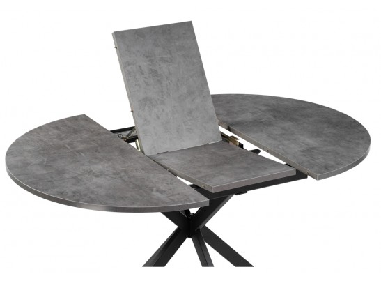 Деревянный стол Сурео 2 100(135)х100х77 камень темный / черный в Каменске-Уральском