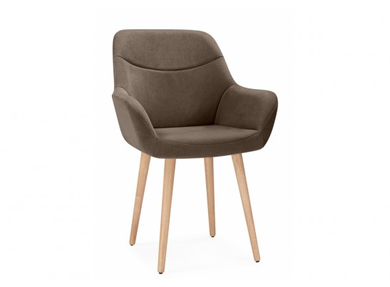 Деревянный стул Флюид 360 коричневый (glory 08) / светлое дерево в Каменске-Уральском