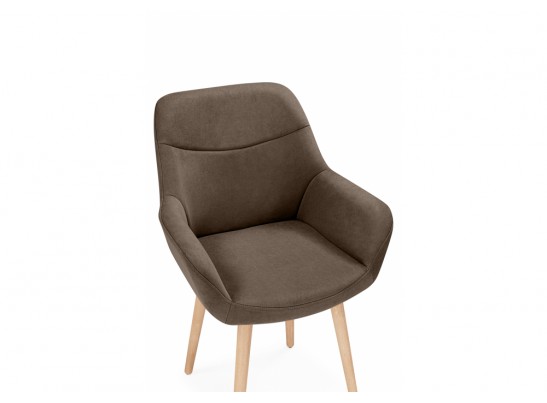 Деревянный стул Флюид 360 коричневый (glory 08) / светлое дерево в Каменске-Уральском